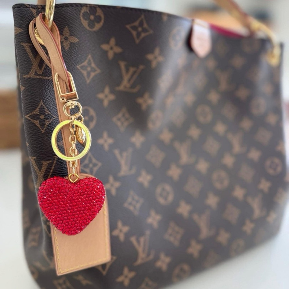 NEW PARK LANE “SWEETHEART” PURSE CHAIN BNIB!!! Red Heart Crystal Keychain - Picture 6 of 8